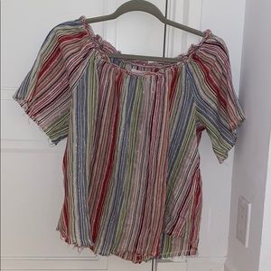 Off the shoulder, beach cover up shirt